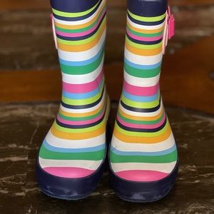 Multi color rain boots